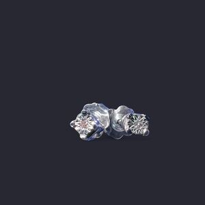 Reworked Diamond Tennis Bracelet Earrings – Sterling Silver